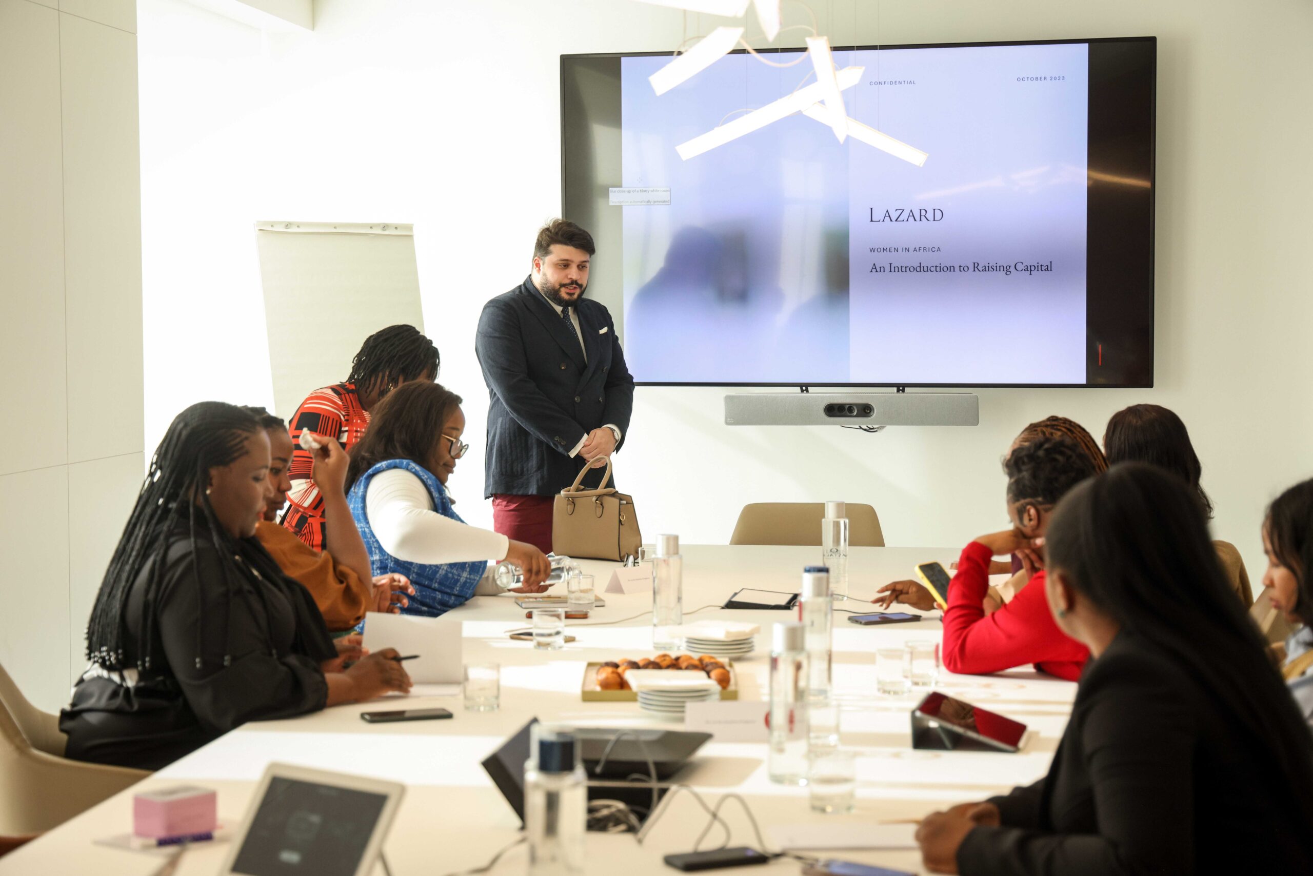 Women in Africa young leaders déjeuner au siège de la banque Lazard